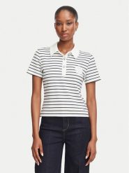 Morgan Polo 262-DPOLIS Kremowy Regular Fit. Białe koszulki polo Morgan, s, bez wzorów, z syntetyku, bez kołnierzyka, bez ramiączek. Za 189.99 zł.
