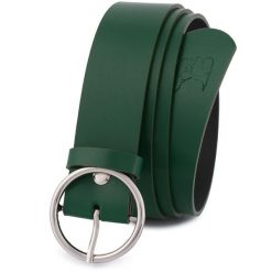 Pasek skórzany BELTIMORE zielony B83 r.90-105 cm. Zielone paski bez wzorów. Za 49.99 zł.