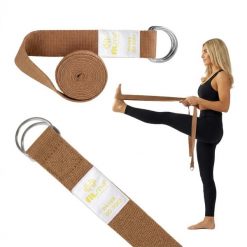 Pasek Do Jogi Złote Logo Fit.me. Brązowe paski FIT.ME, bez wzorów, sportowe. Za 19.99 zł.