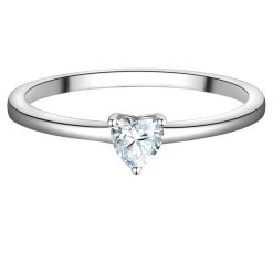 Trilani Pierscionek Serce z Srebra Sterling w srebrze z Cyrkonia Pierścionki 1 ct Damski. Białe pierścionki Trilani, z cyrkonią, srebrne. Za 169.99 zł.