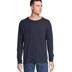 Koszulka Z Długim Rękawem Unisex Pioneer Dla Dorosłych. Niebieskie bluzki SOL'S, s, bez wzorów, sportowe, bez kołnierzyka, bez ramiączek. Za 64.99 zł.