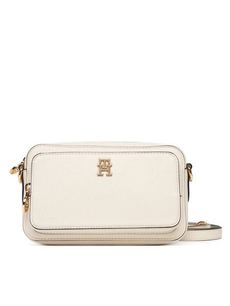 Tommy Hilfiger Torebka Th Icon Camera Bag AW0AW18120 Écru. Listonoszki TOMMY HILFIGER, bez wzorów, ze skóry, bez dodatków. Za 489.99 zł.
