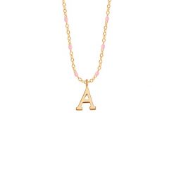 Naszyjnik z literką z różową emalią pozłacany. Żółte naszyjniki Lilou, pozłacane. Za 248.00 zł.