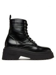 Tommy Jeans Botki Tjw Chunky Shiny EN0EN02848 Czarny. Czarne botki Tommy Jeans, bez wzorów, z jeansu, bez obcasa, na płaskiej podeszwie, bez zapięcia. Za 849.99 zł.