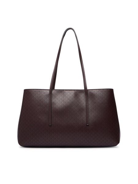 Calvin Klein Torebka Emblem Aop Medium Work Tote LV04F3786G Bordowy. Czerwone torebki klasyczne Calvin Klein, bez wzorów, ze skóry, bez dodatków. Za 649.99 zł.