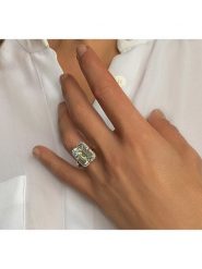 Les Petites Précieuses Pozłacany pierścionek z cyrkoniami i ametystem rozmiar: 54. Zielone pierścionki Les Petites Précieuses, z ametystem, pozłacane. Za 404.99 zł.