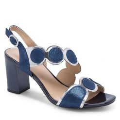 Sandały Lasocki. Niebieskie sandały Lasocki, bez wzorów, bez obcasa, na słupku, bez zapięcia. Za 229.99 zł.