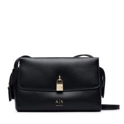 Torebka Armani Exchange. Czarne listonoszki Armani Exchange, bez wzorów, bez dodatków. Za 614.99 zł.