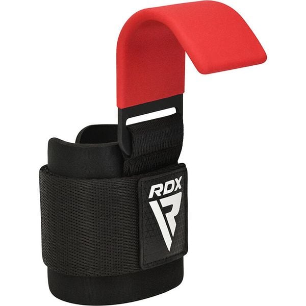 Paski do podnoszenia ciężarów z hakami RDX W5 Weight Lifting Hook Strap. Czerwone paski RDX SPORTS, bez wzorów, sportowe. Za 79.99 zł.