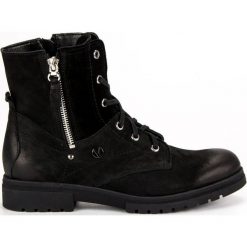 Czarne Stylowe Workery VINCEZA. Czarne botki VINCEZA, na jesień, bez wzorów, ze skóry, bez obcasa, na obcasie, bez zapięcia. W wyprzedaży za 289.00 zł.