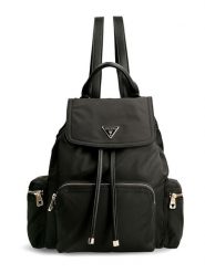 Guess Plecak w kolorze czarnym - 22 x 32 x 12 cm rozmiar: onesize. Czarne plecaki Guess, z aplikacjami, z materiału. Za 434.99 zł.