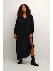 KAFFE curve Sukienka "Miriam" w kolorze czarnym rozmiar: 42. Czarne sukienki KAFFE curve, bez wzorów, z wiskozy, bez kołnierzyka, bez ramiączek, maxi. Za 208.99 zł.