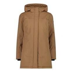Płaszcz damski turystyczne CMP 34K0016. Brązowe płaszcze CMP, l, bez wzorów, bez kaptura. W wyprzedaży za 489.99 zł.