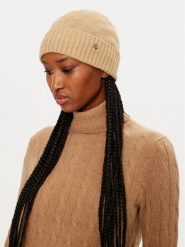 LAUREN RALPH LAUREN Czapka 454960057005 Beżowy. Brązowe czapki Lauren Ralph Lauren, bez wzorów, z materiału. Za 279.99 zł.