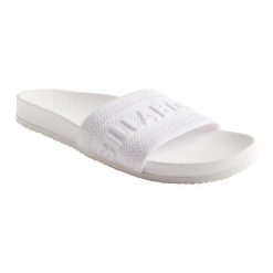 Klapki basenowe damskie Billabong Cruz. Białe klapki Billabong, bez wzorów, bez obcasa. Za 109.99 zł.