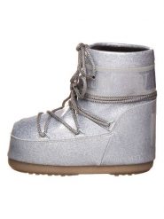 Moon Boot Botki zimowe "Icon" w kolorze srebrnym rozmiar: 39-41. Szare botki Moon Boot, na zimę, bez wzorów, z materiału, bez obcasa, bez zapięcia. Za 569.95 zł.