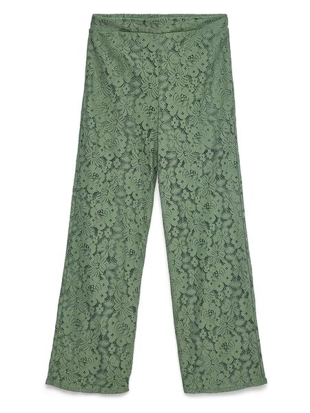 Vero Moda Spodnie w kolorze zielonym rozmiar: S. Zielone spodnie materiałowe Vero Moda, na co dzień, s, bez wzorów, z koronki. Za 85.95 zł.