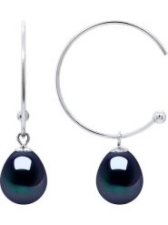 Pearline Srebrne kolczyki-kreole z perłami rozmiar: onesize. Niebieskie kolczyki Pearline, z perłą, srebrne, z zapięciem typu bigiel. Za 213.69 zł.