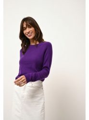 Just Cashmere Kaszmirowy sweter "Rebecca" w kolorze fioletowym rozmiar: M. Różowe swetry Just Cashmere, m, bez wzorów, z kaszmiru, bez ramiączek. Za 358.48 zł.