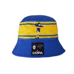 Kapelusz wędkarza dla dorosłych - Haft Maradona x COPA Boca - Niebieski. Niebieskie kapelusze COPA FOOTBALL, bez wzorów. Za 127.32 zł.