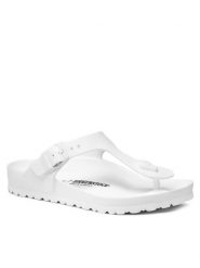 Birkenstock Japonki Gizeh EVA 0128221 Biały. Białe klapki Birkenstock, bez wzorów, z tworzywa sztucznego, bez obcasa. Za 149.99 zł.