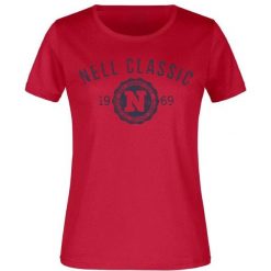 Damska koszulka NELL Classic M – 100% bawełna. Czerwone bluzki ENELL, m, bez wzorów, z bawełny, retro, bez kołnierzyka, bez ramiączek. Za 132.99 zł.