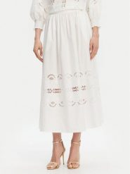 Liu Jo Spódnica midi WA5258 T4853 Biały Regular Fit. Białe spódnice Liu Jo, bez wzorów, z bawełny, midi. Za 709.99 zł.