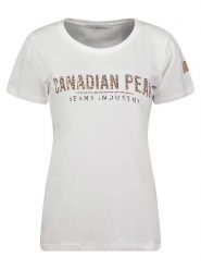 Canadian Peak Koszulka "Jolileak" w kolorze białym rozmiar: XL. Białe bluzki Canadian Peak, xl, bez wzorów, z bawełny, bez kołnierzyka, bez ramiączek. Za 65.85 zł.