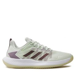 Buty do tenisa adidas. Zielone obuwie sportowe Adidas, bez zapięcia, tenisowe. Za 339.99 zł.