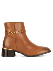 Sergio Bardi Botki WI32-E1097-02SB Brązowy. Brązowe botki Sergio Bardi, bez wzorów, ze skóry, bez obcasa, na słupku, bez zapięcia. Za 369.99 zł.