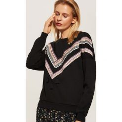 Bluza z ozdobnymi taśmami - Czarny. Bluzy sportowe marki House. Za 89.99 zł.