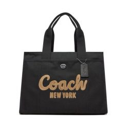 Torebka Coach. Czarne shopper Coach, bez wzorów, bez dodatków. Za 979.99 zł.