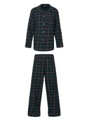 Polo Ralph Lauren Piżama 4P8043 Zielony Relaxed Fit. Zielone piżamy Polo Ralph Lauren, bez wzorów, z bawełny, bez ramiączek. Za 799.99 zł.