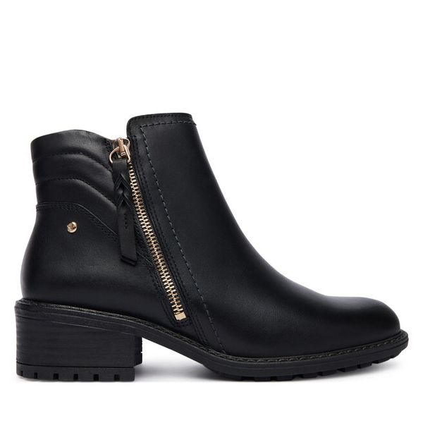 Botki Pikolinos. Czarne botki Pikolinos, bez wzorów, bez obcasa, na słupku, bez zapięcia. Za 759.99 zł.