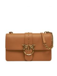 PINKO Torebka 100053 A0F1 C83Q Brązowy. Brązowe listonoszki Pinko, bez wzorów, ze skóry, bez dodatków. Za 759.99 zł.
