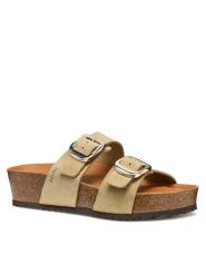 Geox Klapki D Brionia H D551DA 00022 C6738 Beżowy. Brązowe klapki Geox, bez wzorów, ze skóry, bez obcasa. Za 379.99 zł.