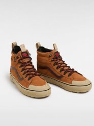 Vans Skórzane sneakersy "Sk8-Hi" w kolorze jasnobrązowym rozmiar: 42. Brązowe trampki Vans, bez wzorów, z materiału, za kostkę, bez zapięcia. Za 307.46 zł.