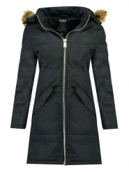 Geographical Norway Parka "Canelle" w kolorze granatowym rozmiar: S. Niebieskie parki Geographical Norway, s, bez kaptura. Za 206.91 zł.