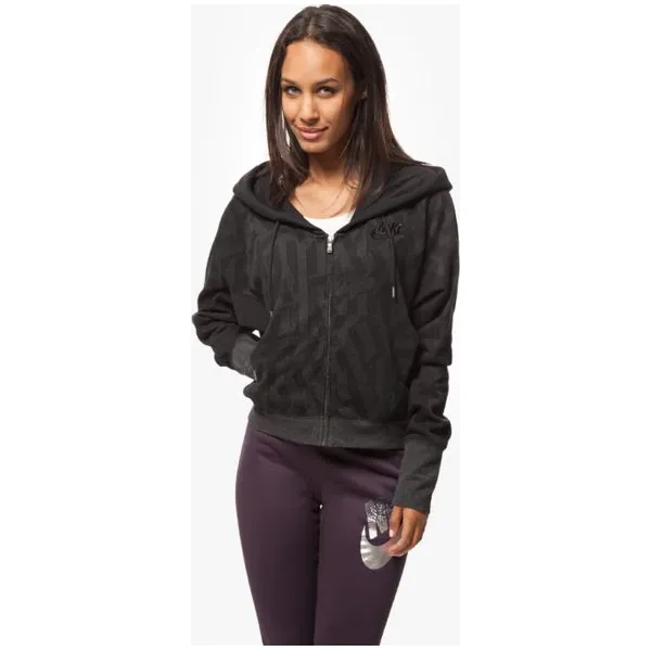Nike Bluza Jacquard Rally Fz Hoody , czarny, rozmiar XS. Czarne bluzy Nike, s, bez wzorów, z bawełny, bez kaptura. W wyprzedaży za 179.99 zł.