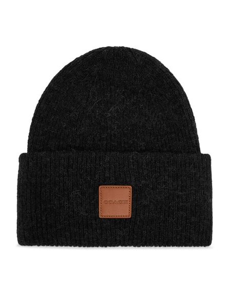 Coach Czapka CU825 Czarny. Czarne czapki Coach, bez wzorów, z wełny. Za 299.99 zł.