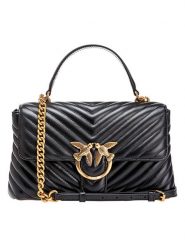 Pinko Skórzana torebka w kolorze czarnym - 26 x 17 x 8 cm rozmiar: onesize. Czarne torby na ramię Pinko, bez wzorów, z materiału, na ramię, z tłoczeniem, bez dodatków. Za 1,276.88 zł.