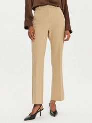 Weekend Max Mara Spodnie materiałowe Estasi 2425136032 Beżowy Straight Fit. Brązowe spodnie materiałowe Weekend Max Mara, bez wzorów, z materiału. Za 659.99 zł.