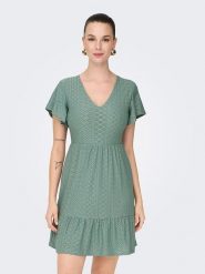 ONLY Sukienka "Sandra" w kolorze turkusowym rozmiar: XL. Niebieskie sukienki Only, xl, bez wzorów, bez kołnierzyka, bez ramiączek, mini. Za 105.63 zł.