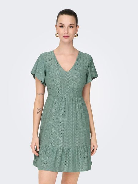 ONLY Sukienka "Sandra" w kolorze turkusowym rozmiar: S. Niebieskie sukienki Only, s, bez wzorów, bez kołnierzyka, bez ramiączek, mini. Za 69.91 zł.