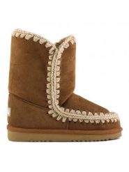 Mou Skórzane kozaki zimowe w kolorze jasnobrązowym rozmiar: 39. Brązowe kozaki Mou, na zimę, z wełny, bez obcasa, bez zapięcia. Za 717.99 zł.