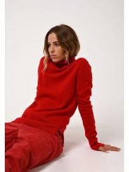 AUTHENTIC CASHMERE Kaszmirowy golf "Fornet" w kolorze czerwonym rozmiar: S. Czerwone golfy AUTHENTIC CASHMERE, s, bez wzorów, z kaszmiru, bez ramiączek. Za 393.45 zł.