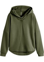Bluza z kapturem o kroju regular fit. Brązowe bluzy bonprix, bez wzorów, z kapturem. Za 144.99 zł.
