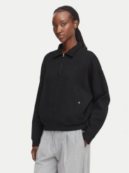Beverly Hills Polo Club Bluza L6603T-HR Czarny Relaxed Fit. Czarne bluzy Beverly Hills Polo Club, l, bez wzorów, z bawełny, bez kaptura. Za 245.99 zł.