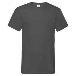 Koszulka Unisex Dla Dorosłych Z Dekoltem W Szpic. Brązowe bluzki FRUIT OF THE LOOM, xl, bez wzorów, sportowe, bez kołnierzyka, bez ramiączek. Za 39.99 zł.