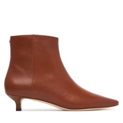 Botki LAUREN RALPH LAUREN. Brązowe botki Lauren Ralph Lauren, bez wzorów, bez obcasa, na szpilce, bez zapięcia. Za 949.99 zł.